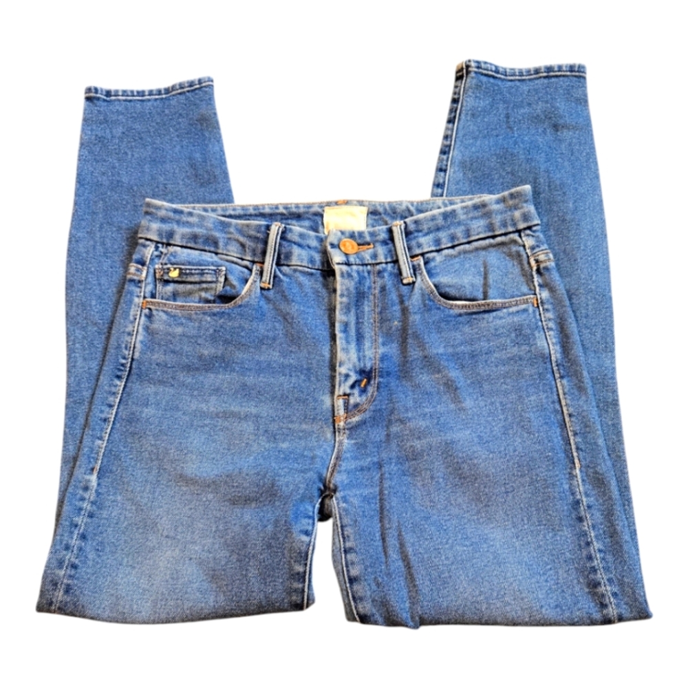 Candice/MOTHER High Waisted Looker Crop Blue Jeans Sz 27